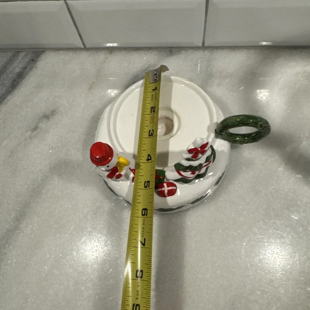 Himark Holiday Snowman Hurricane Candle Holder‎